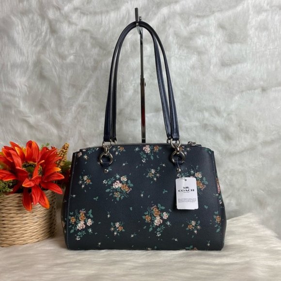 COACH ETTA CARRYALL WITH ROSE BOUQUET PRINT - Picture 2 of 8
